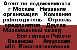 Агент по недвижимости г.Москва › Название организации ­ Компания-работодатель › Отрасль предприятия ­ Другое › Минимальный оклад ­ 100 000 - Все города Работа » Вакансии   . Амурская обл.,Константиновский р-н